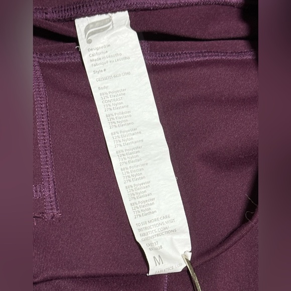 Fabletics Power Hold Women M Eggplant Cropped Athletic Pants Capri - Picture 4 of 10